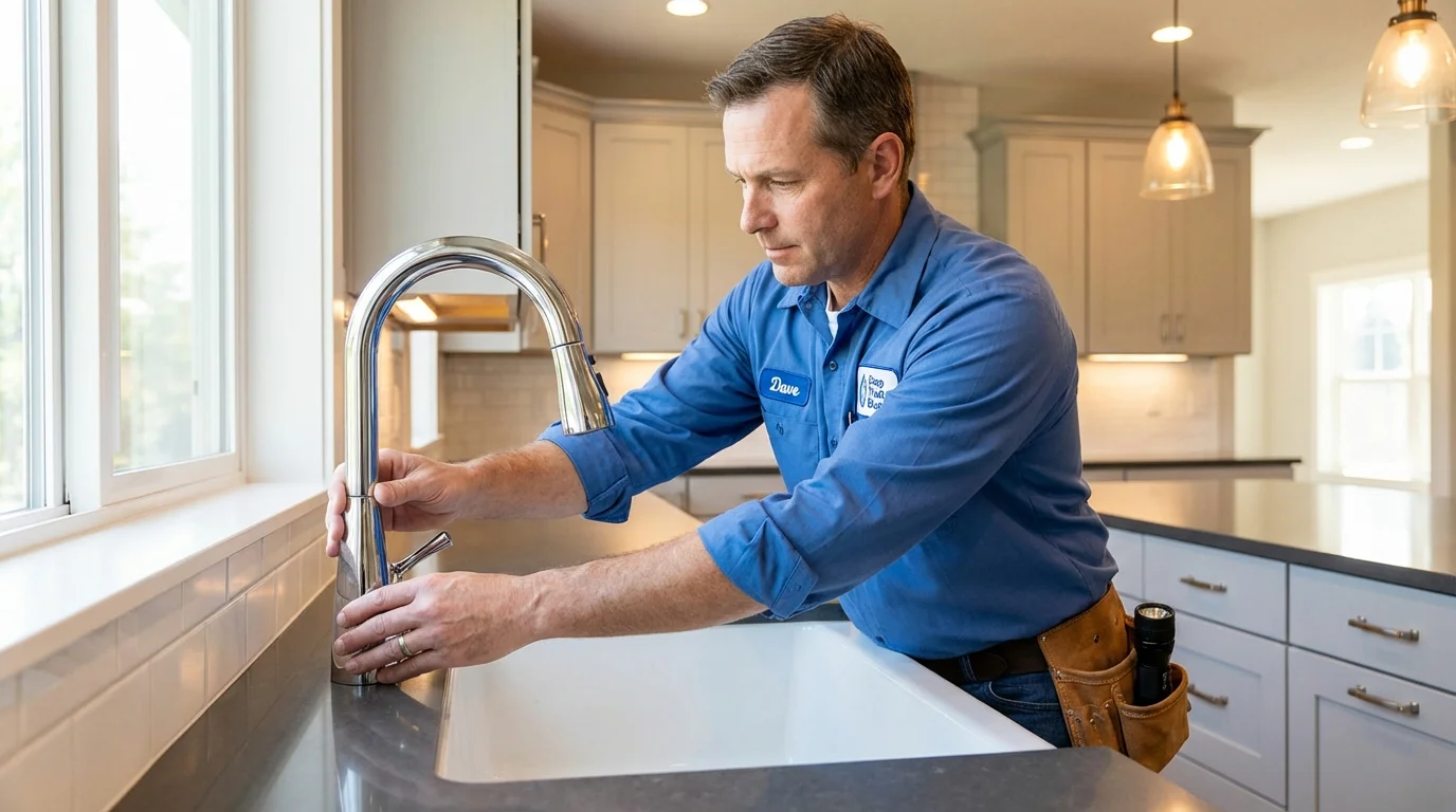 Kitchen faucet installation by Johns Plumbing LLC in Elkhart